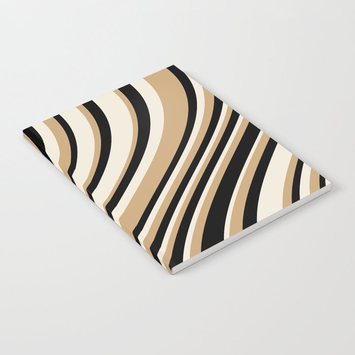 Wavy Stripes VII - Neutral Vintage Notebook Gallery Image 1