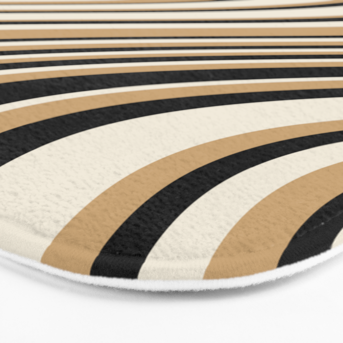 Wavy Stripes VII - Neutral Vintage Bath Mat Gallery Image 3