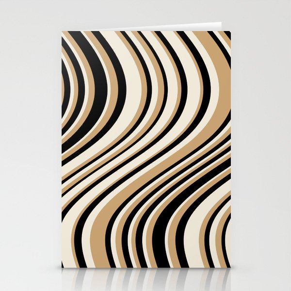 Wavy Stripes VII - Neutral Vintage Stationery Card Gallery Image 1