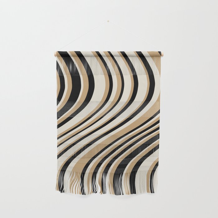 Wavy Stripes VII - Neutral Vintage Wall Hanging Gallery Image 1