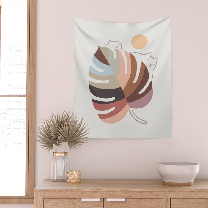 Cat Landscape 76 Wall Tapestry Gallery Image 2
