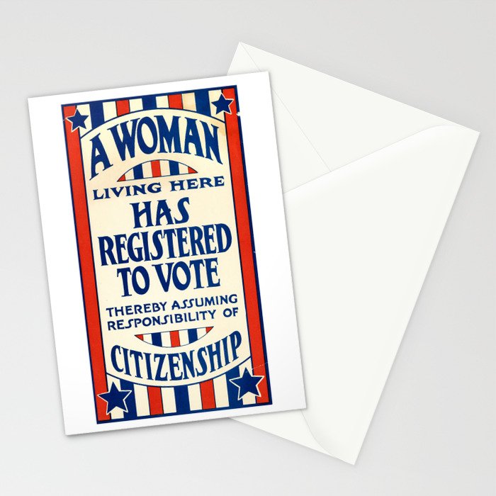 A Woman Living Here Has Registered to Vote, 1919 Stationery Card Gallery Image 2