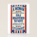 A Woman Living Here Has Registered to Vote, 1919 Stationery Card Gallery Image 2