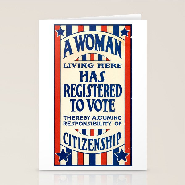 A Woman Living Here Has Registered to Vote, 1919 Stationery Card Gallery Image 2