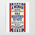 A Woman Living Here Has Registered to Vote, 1919 Poster Gallery Image 4