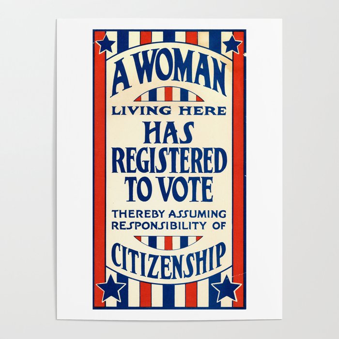 A Woman Living Here Has Registered to Vote, 1919 Poster Gallery Image 4