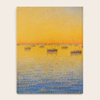 Classical Masterpiece 'Setting Sun and Boats' by Paul Signac Notebook Gallery Image 4
