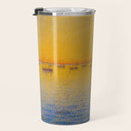 Classical Masterpiece 'Setting Sun and Boats' by Paul Signac Travel Mug Gallery Image 3