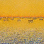 Classical Masterpiece 'Setting Sun and Boats' by Paul Signac Coffee Mug Gallery Image 2
