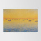 Classical Masterpiece 'Setting Sun and Boats' by Paul Signac Rug Gallery Image 2