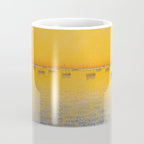 Classical Masterpiece 'Setting Sun and Boats' by Paul Signac Coffee Mug Gallery Image 4