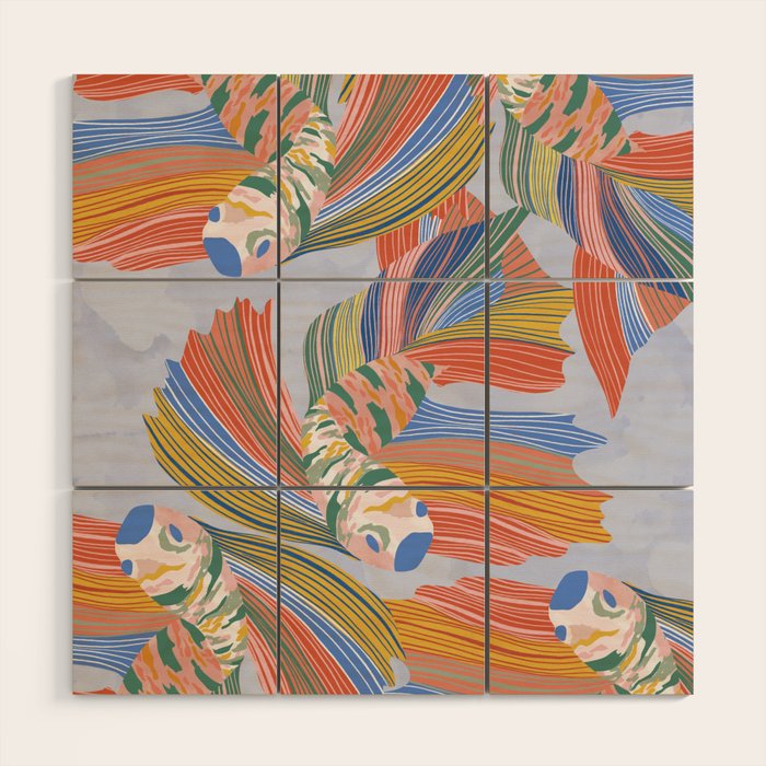 Colorful fishes Wood Wall Art Gallery Image 1