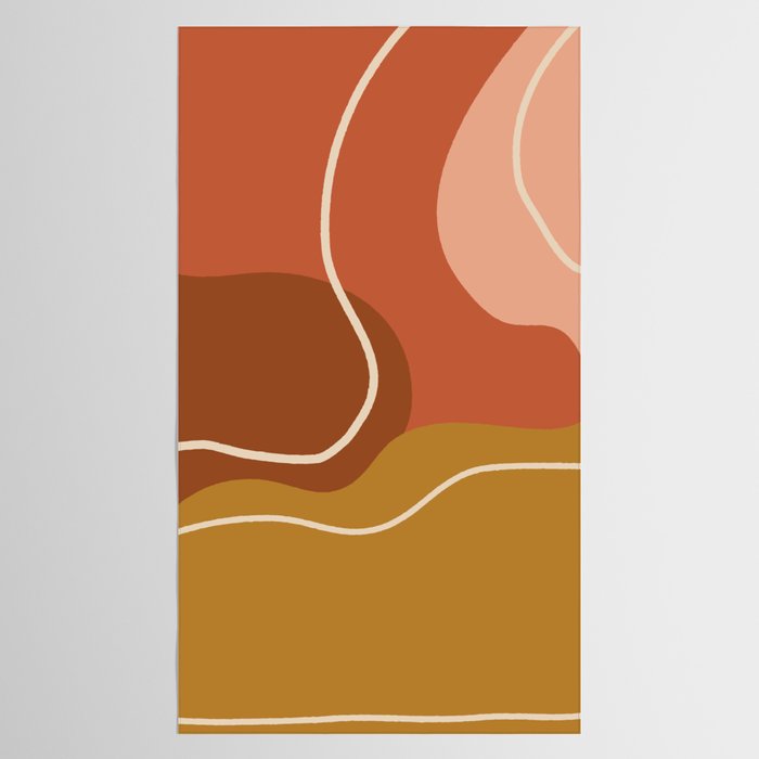 Abstract Organic Shapes in Zen Desert Color  Tablecloth Gallery Image 2