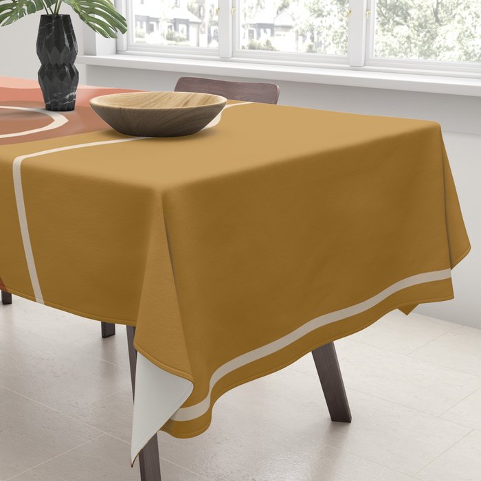 Abstract Organic Shapes in Zen Desert Color  Tablecloth Gallery Image 3