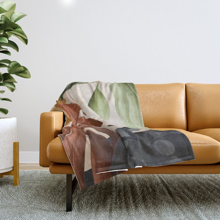 Abstract Tropical Art 20 Throw Blanket Gallery Image 1