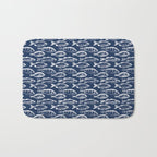 Fish // Navy Blue Bath Mat Gallery Image 1