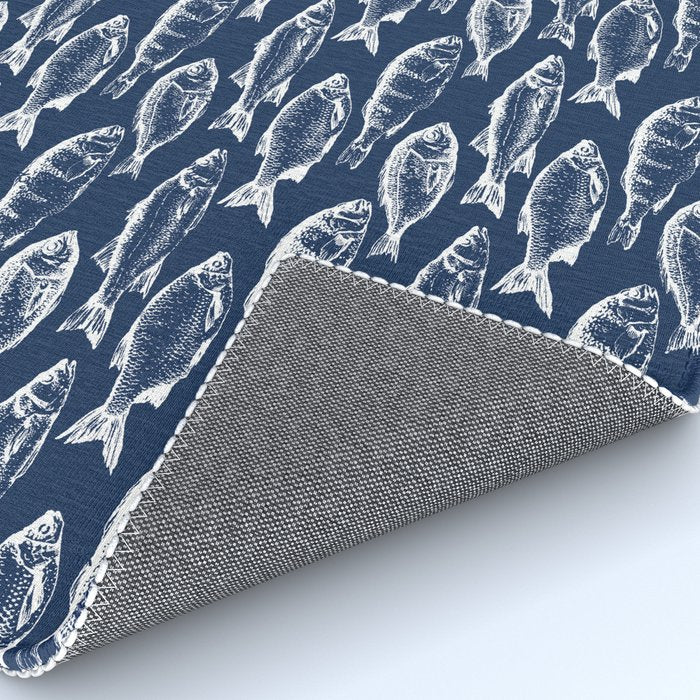 Fish // Navy Blue Rug Gallery Image 4