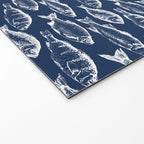 Fish // Navy Blue Welcome Mat Gallery Image 2