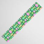Retro Christmas Presents - Multi on Green Table Runner Gallery Image 3