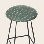 Dragonfly Pattern XII Neutral Green Stool Gallery Image 2
