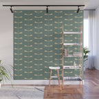 Dragonfly Pattern XII Neutral Green Wall Mural Gallery Image 1