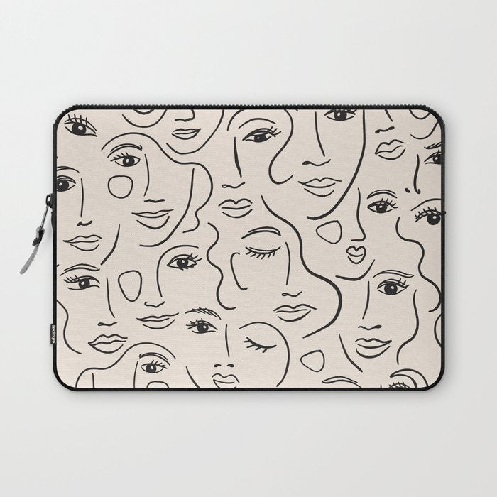 Abstract Faces Laptop Sleeve Gallery Image 1