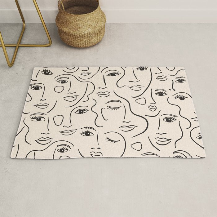 Abstract Faces Rug Gallery Image 1