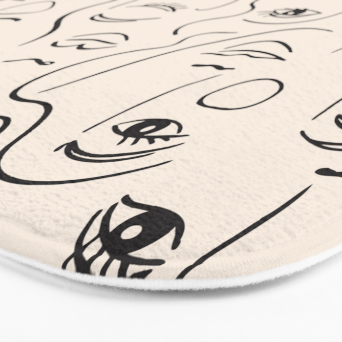 Abstract Faces Bath Mat Gallery Image 3