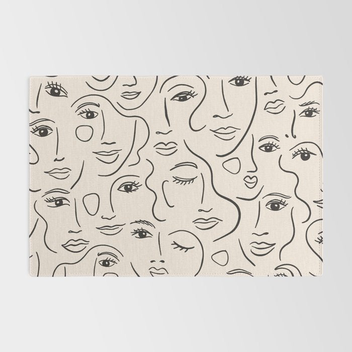 Abstract Faces Rug Gallery Image 2