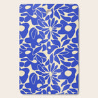 Abstract vintage blue flower art pattern Cutting Board Gallery Image 1