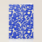 Abstract vintage blue flower art pattern Stationery Card Gallery Image 2