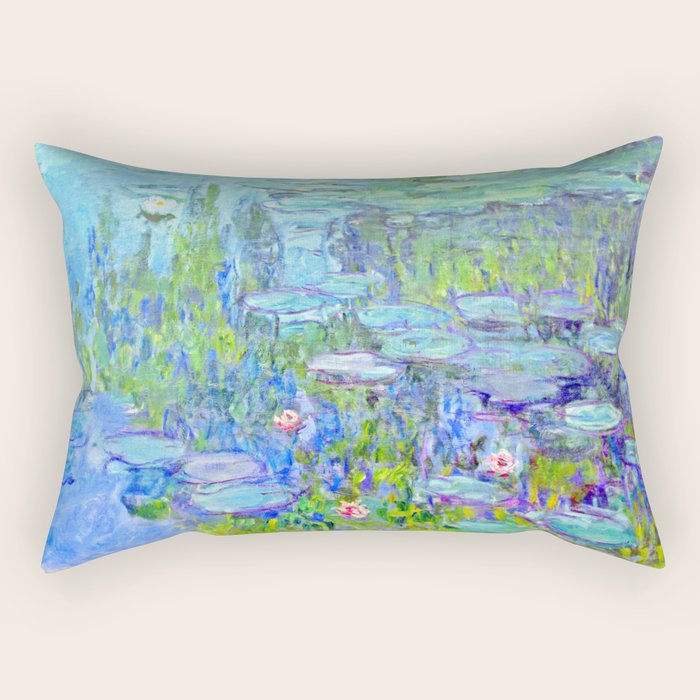 Water Lilies monet : Nympheas Rectangular Pillow Gallery Image 2