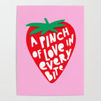 Big Strawberry Fruit with Cut-out Love words Poster Gallery Image 4
