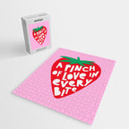 Big Strawberry Fruit with Cut-out Love words Jigsaw Puzzle Gallery Image 2