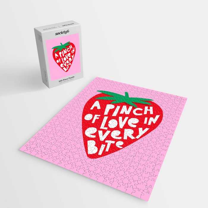 Big Strawberry Fruit with Cut-out Love words Jigsaw Puzzle Gallery Image 2