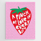 Big Strawberry Fruit with Cut-out Love words Jigsaw Puzzle Gallery Image 1