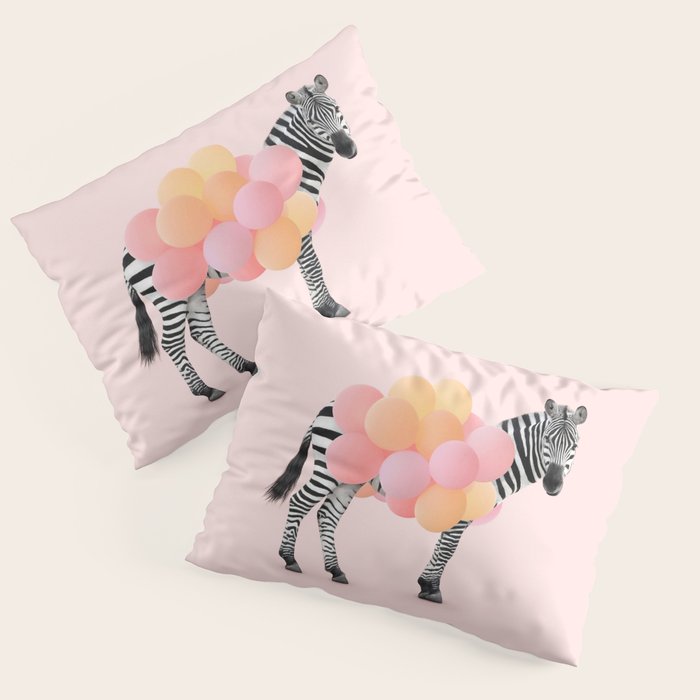PARTY ZEBRA Pillow Sham Gallery Image 1