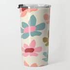Retro Colorful Daisies  Travel Mug Gallery Image 3
