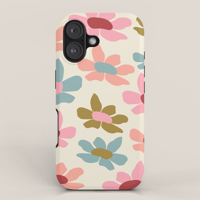 Retro Colorful Daisies  iPhone Case Gallery Image 1