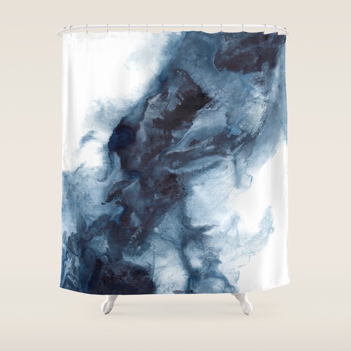 Indigo Depths No. 1 Shower Curtain Gallery Image 1