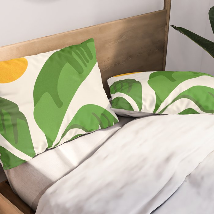 Above The Treetops / Tropical Plant Series Pillow Sham Gallery Image 2