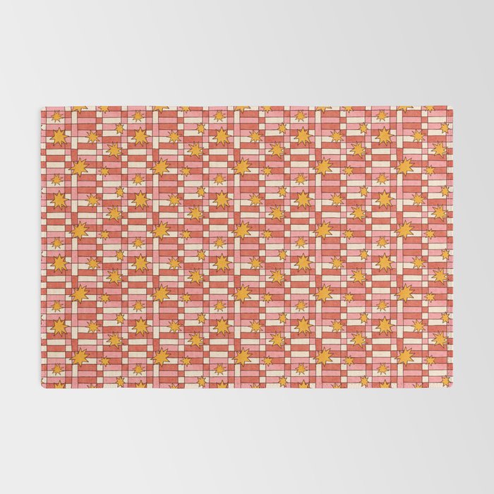 Retro Starry Plaid Rug Gallery Image 2