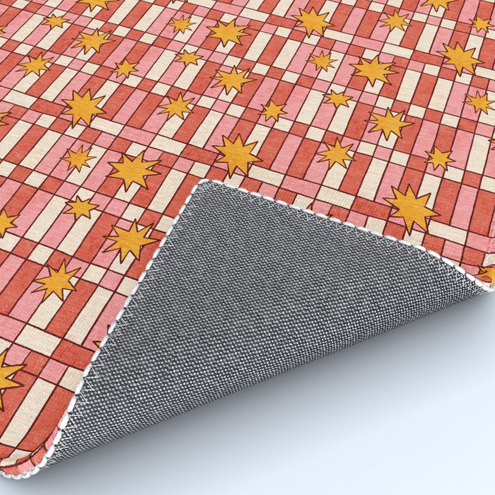 Retro Starry Plaid Rug Gallery Image 4