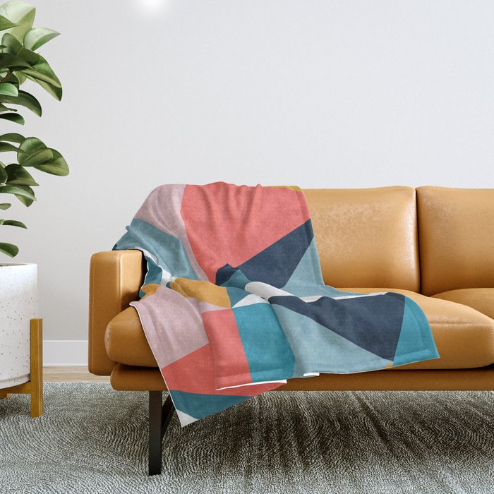 Modern Geometric 35 Throw Blanket Gallery Image 1