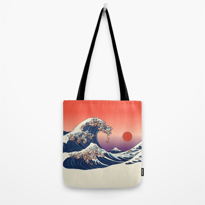 The Great Wave of Dachshunds Tote Bag Gallery Image 2