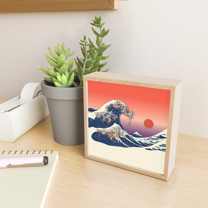 The Great Wave of Dachshunds Mini Art Print Gallery Image 2