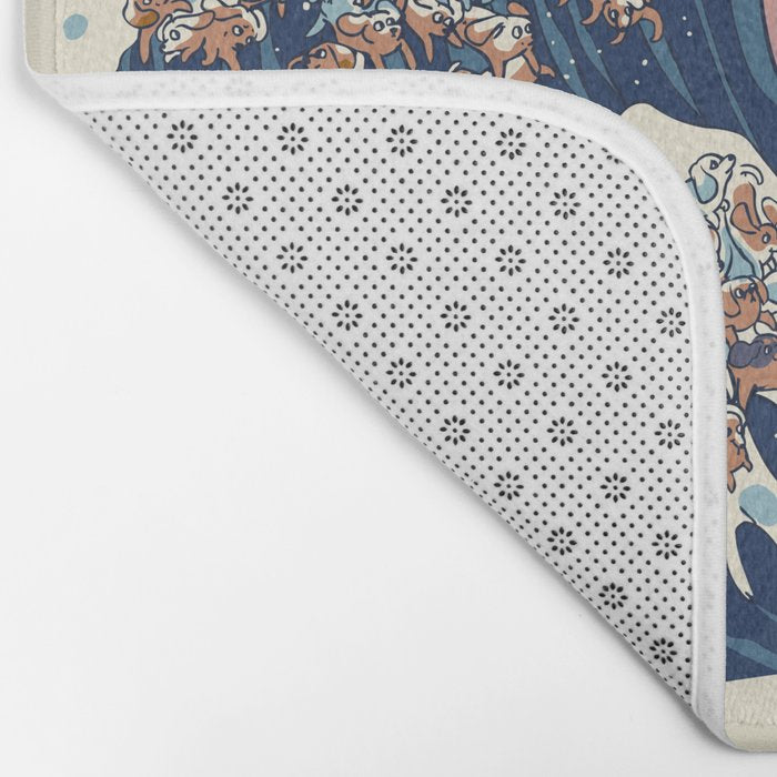 The Great Wave of Dachshunds Bath Mat Gallery Image 2