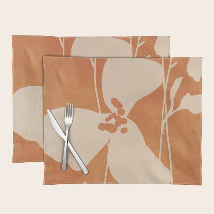 Abstract Minimal Flowers 4 Placemat Gallery Image 1
