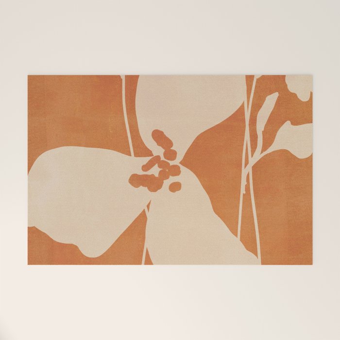 Abstract Minimal Flowers 4 Welcome Mat Gallery Image 1
