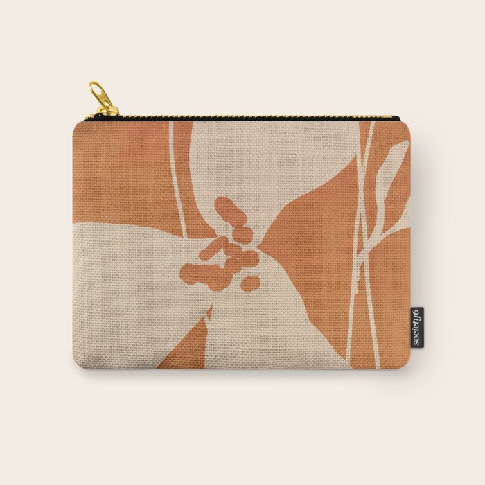 Abstract Minimal Flowers 4 Carry All Pouch Gallery Image 1